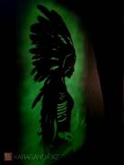 Карагандинский художник представил светящиеся в темноте картины