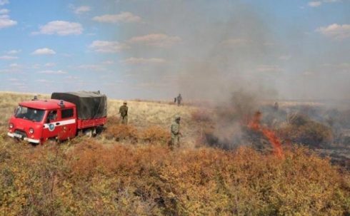 Более 900 гектаров в Казахстане охвачены природными пожарами