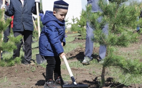 400 деревьев посадили в парке им. 10-летия Независимости Казахстана