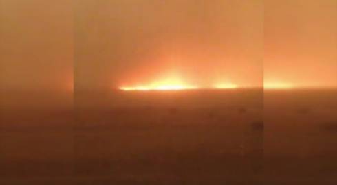 Площадь пожара при падении части ракеты близ Жезказгана достигла 10 тысяч гектаров - ДЧС. Видео