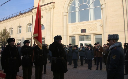 Боевое знамя прибыло в карагандинский гарнизон