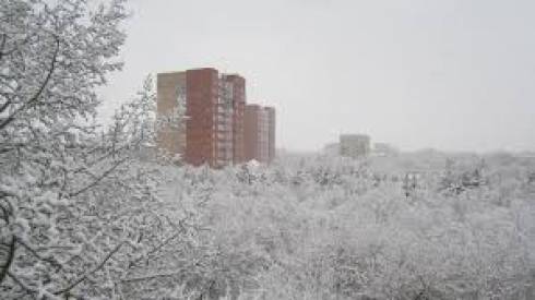 Сегодня в Караганде облачно, снег