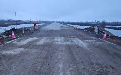 Дорога от поселка Бастау до Темиртау открыта после паводков
