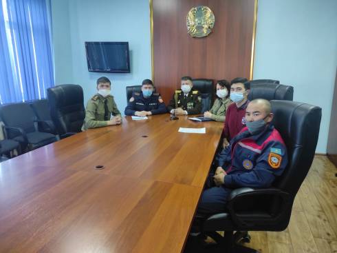 В ДЧС Карагандинской области проведен интерактивный урок с учащимися школ области