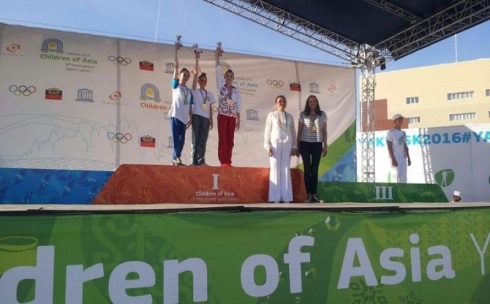 Гимнастка из Караганды Алина Адильханова завоевала две медали на турнире «Дети Азии»