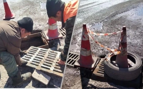 Опасную яму на главной улице Караганды устранили