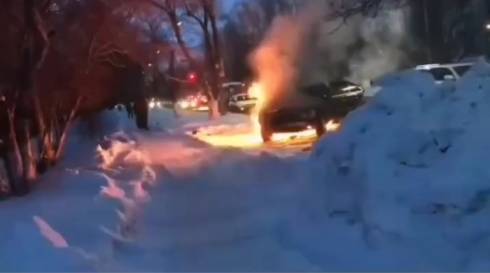 Возгорание автомобиля произошло в Караганде
