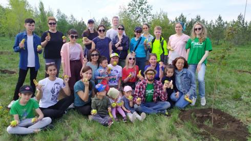 Эко-организация из Алматы подарила карагандинцам 50 деревьев