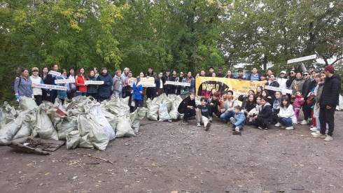 100 мешков мусора собрали на субботнике в Караганде