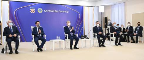 Глава государства запустил новую полиметаллическую обогатительную фабрику в Карагандинской области