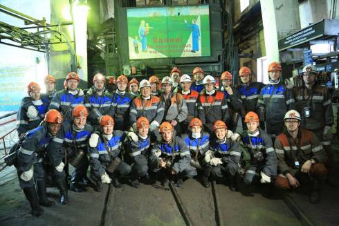 Футболисты карагандинского «Шахтера» посетили шахту имени И.А. Костенко