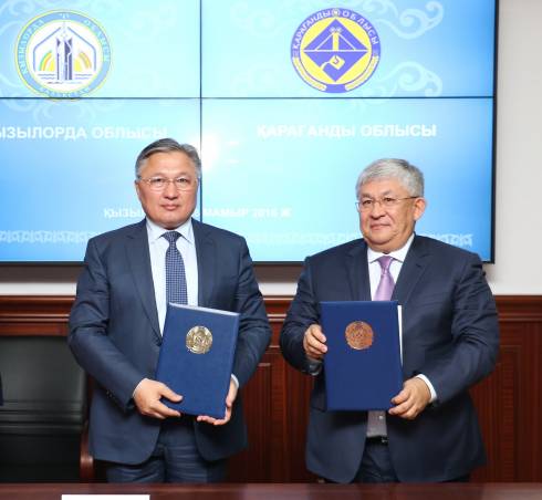 Карагандинская и Кызылординская области будут развивать кооперацию  