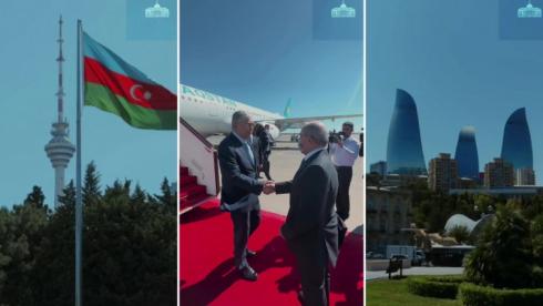 Президент Токаев прилетел в Баку