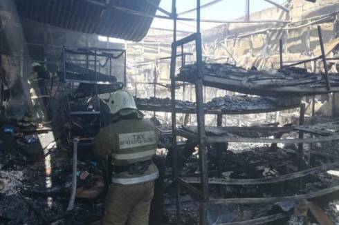 Строительный магазин сгорел в Жезказгане