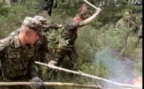 Гвардейцы приняли активное участие в тушении пожаров в Карагандинской области