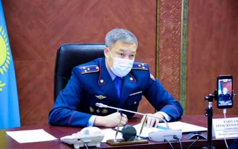 Начальник Департамента полиции Карагандинской области провел онлайн-встречу с населением