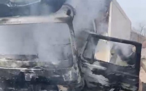 В Шахтинске из-за короткого замыкания горел грузовик