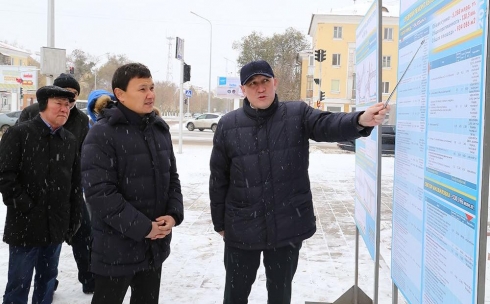 Первый заместитель акима области ознакомился с планом развития улично-дорожной сети областного центра