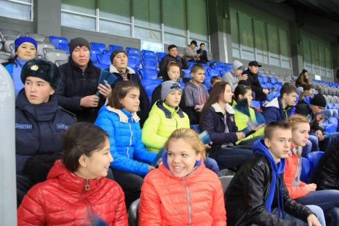 Воспитанники детского дома посетили матч национальной сборной Казахстана
