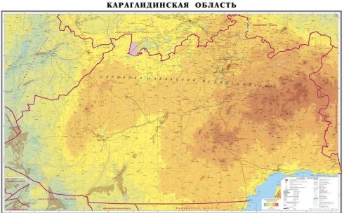 Карта абайского района карагандинской области подробная