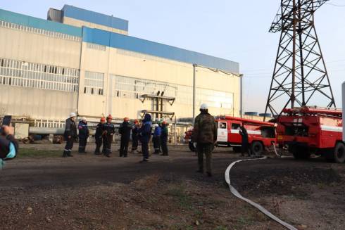 На карагандинской ТЭЦ-3 проведены учебные противопожарные тренировки