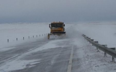 В связи со снегопадом закрыт выезд из Карагандинской области в Павлодарскую