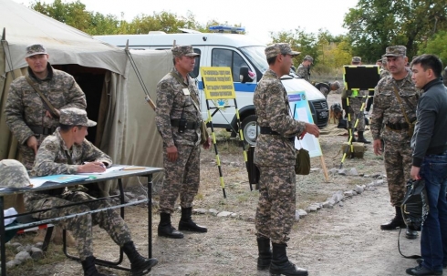 В Карагандинском гарнизоне завершились сборы военнообязанных