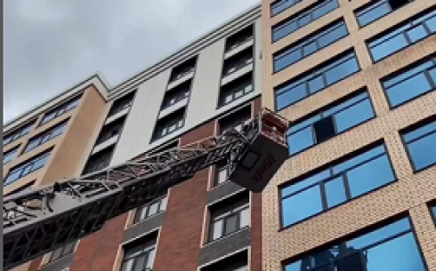 В Караганде проведено пожарно-тактическое занятие в многоэтажном жилом доме