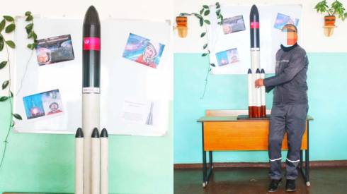 Ракету из пластиковых бутылок смастерил карагандинский осужденный ко Дню космонавтики