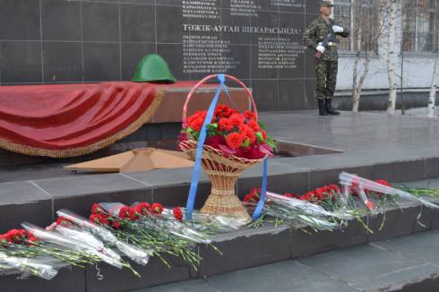 В Караганде почтили память погибших на таджикско-афганской границе солдат Национальной гвардии