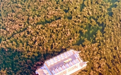 В Караганду надводный комбайн для очистки озера Центрального парка от водорослей доставят ближе к осени