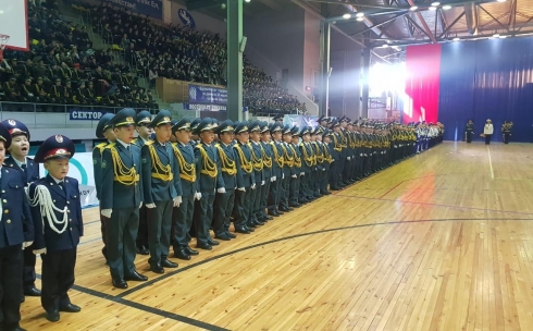 168 юных карагандинских школьников приняли кадетскую присягу