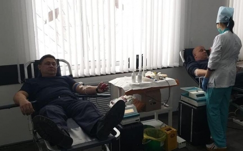 Областным центром крови совместно с Управлением по ЧС г. Темиртау проведен День донора