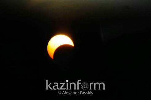 Каким было солнечное затмение в Казахстане