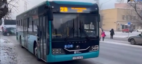 12 новых автобусов вышли на маршрут № 28 в Караганде