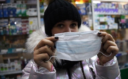 В одном из супермаркетов Караганды медицинская маска стала обязательным требованием