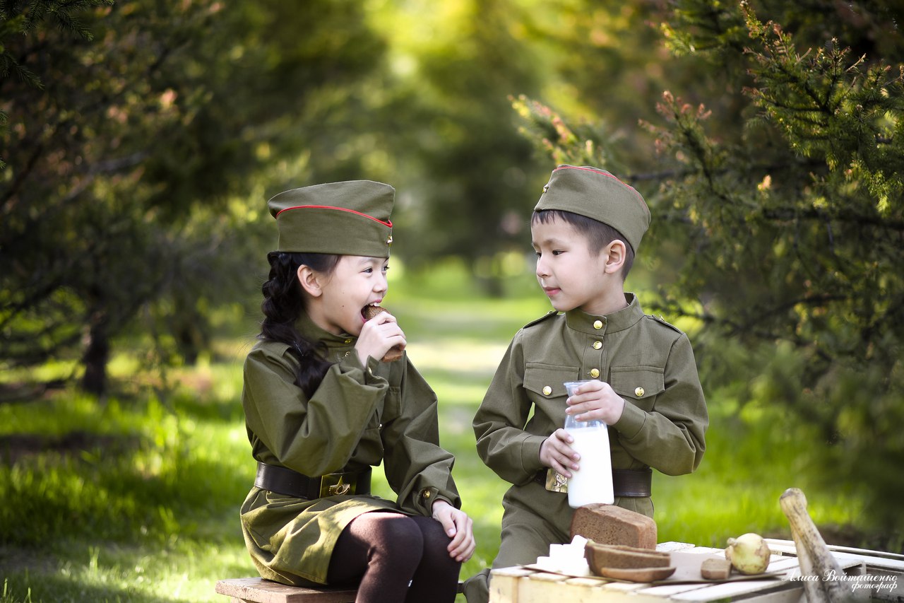 Фотосессия в военной форме дети