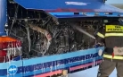 Рейсовый автобус горел на трассе в Карагандинской области