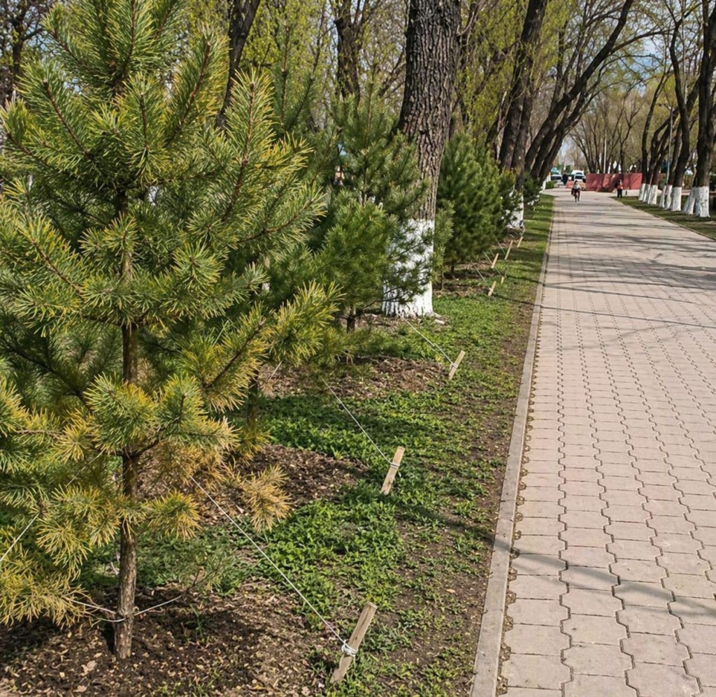 «Они сохнут»: карагандинцев беспокоит состояние сосен на проспекте Назарбаева