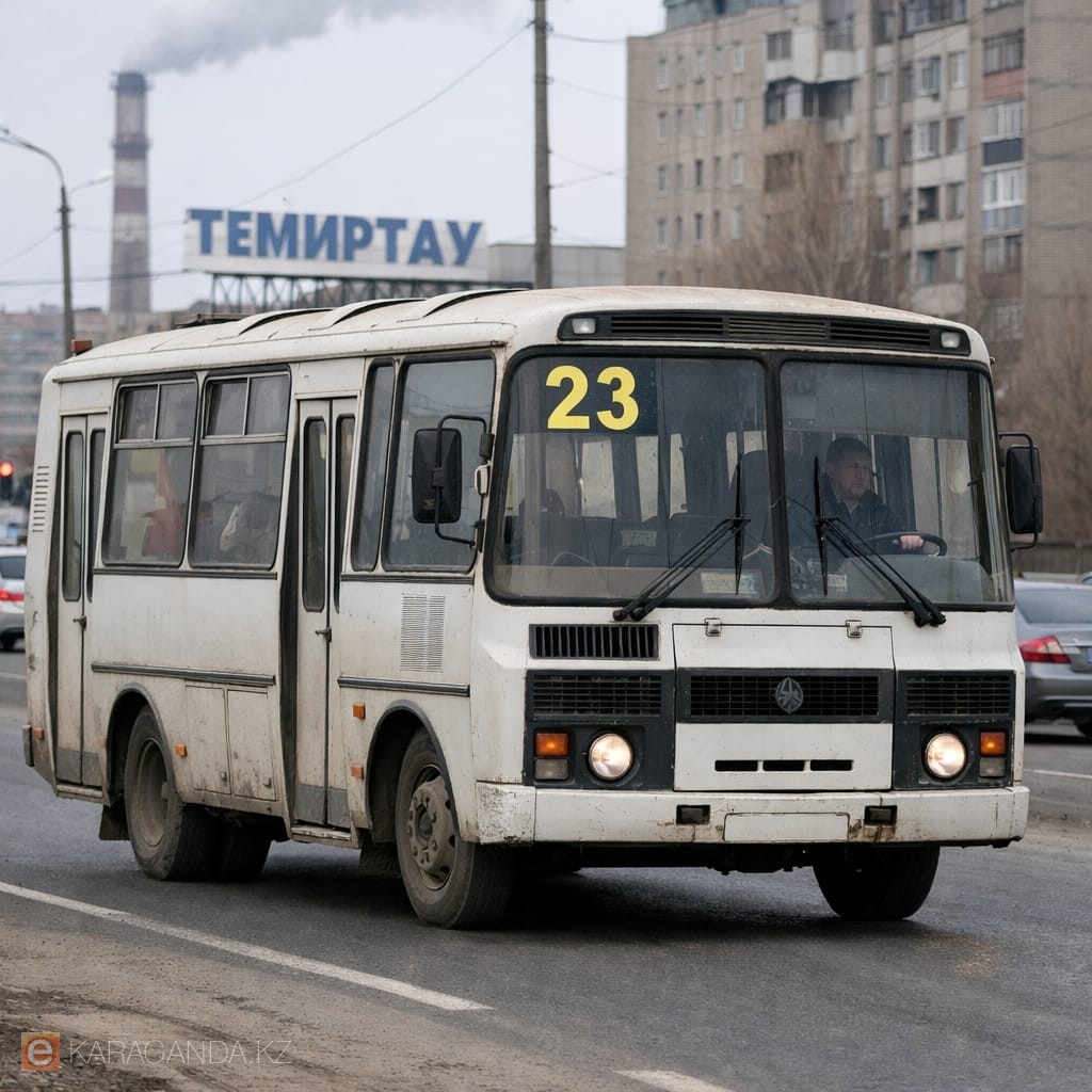 В Темиртау изменилась схема движения автобуса № 23