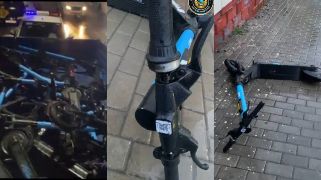Полиция провела рейд по упорядочению использования прокатных электросамокатов в Темиртау