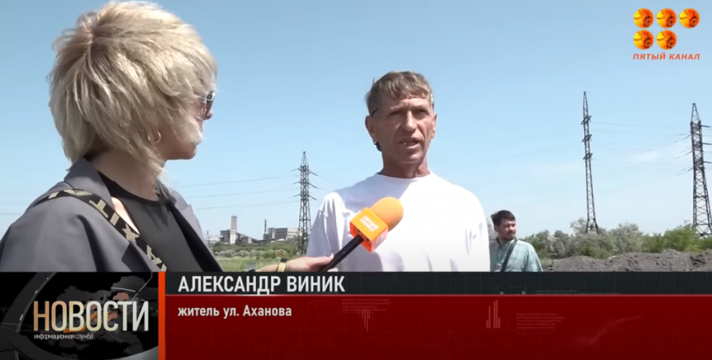 Сброс тонн строительного мусора в озеро с уточками попало на видео в Караганде