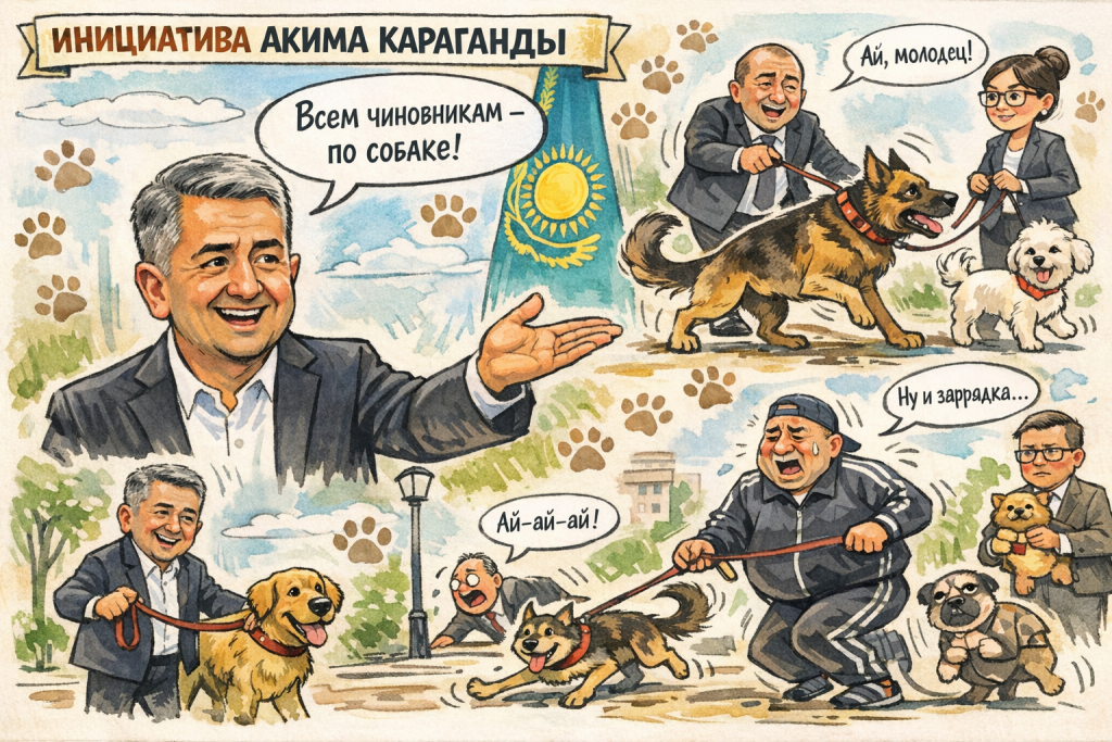 Аким Караганды предложил подарить всем госслужащим по собаке