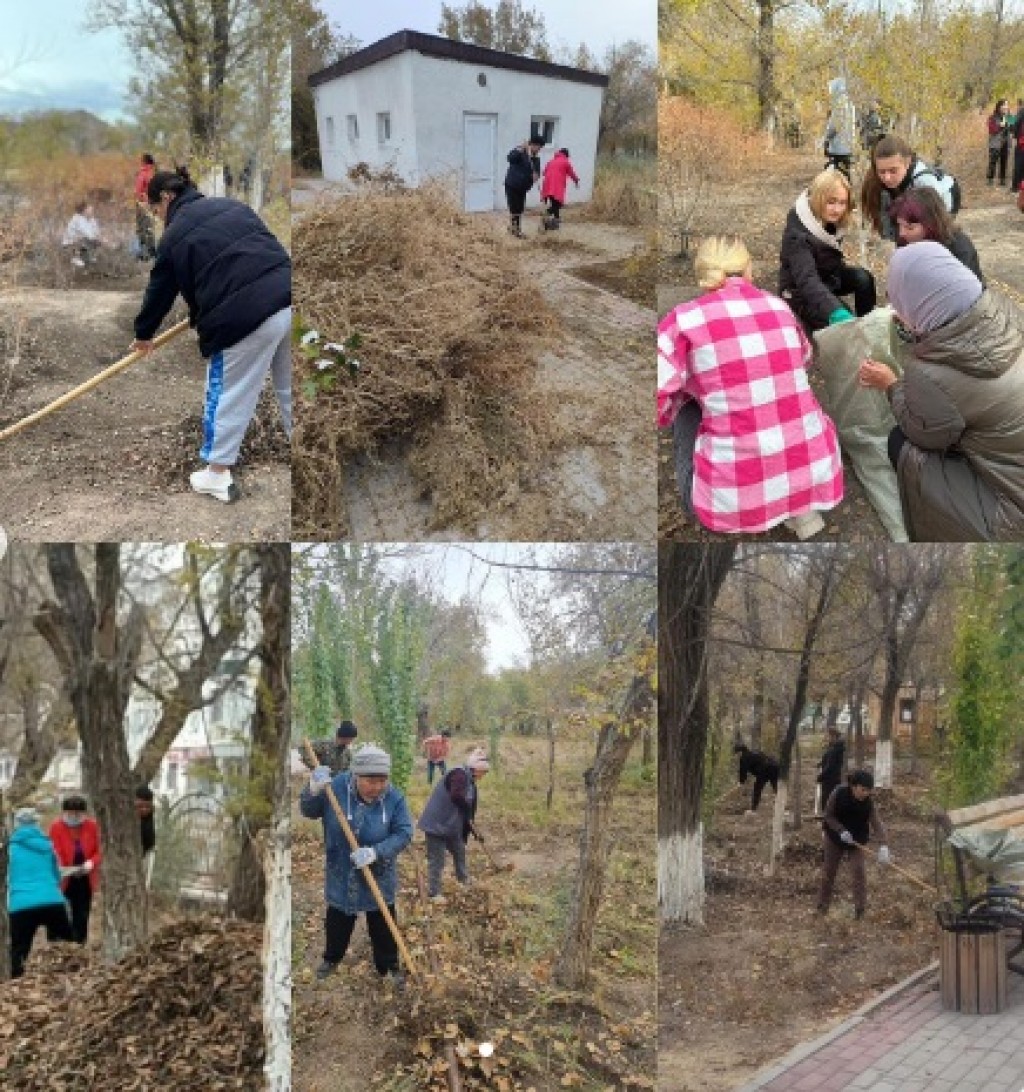 Медики Балхаша ко Дню Республики приняли участие в субботнике