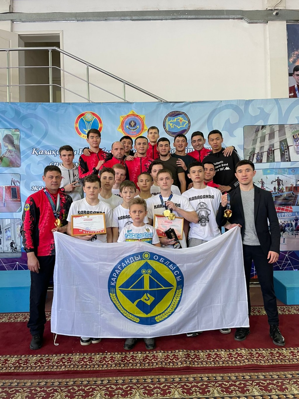 Карагандинцы стали победителями чемпионатов РК по пожарно-спасательному спорту