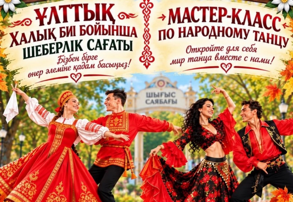 В Темиртау для жителей и гостей города проведут мастер-класс по народным танцам