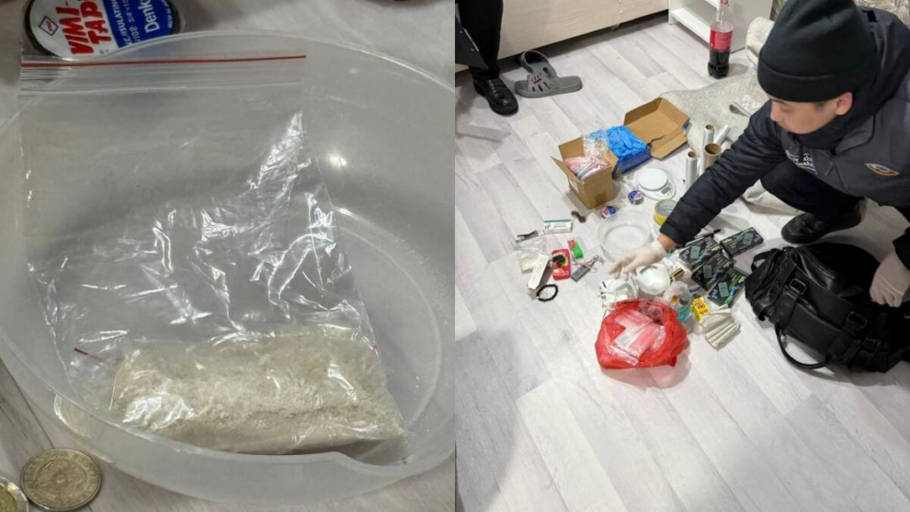 Служебная собака помогла раскрыть крупную партию синтетических наркотиков в Караганде