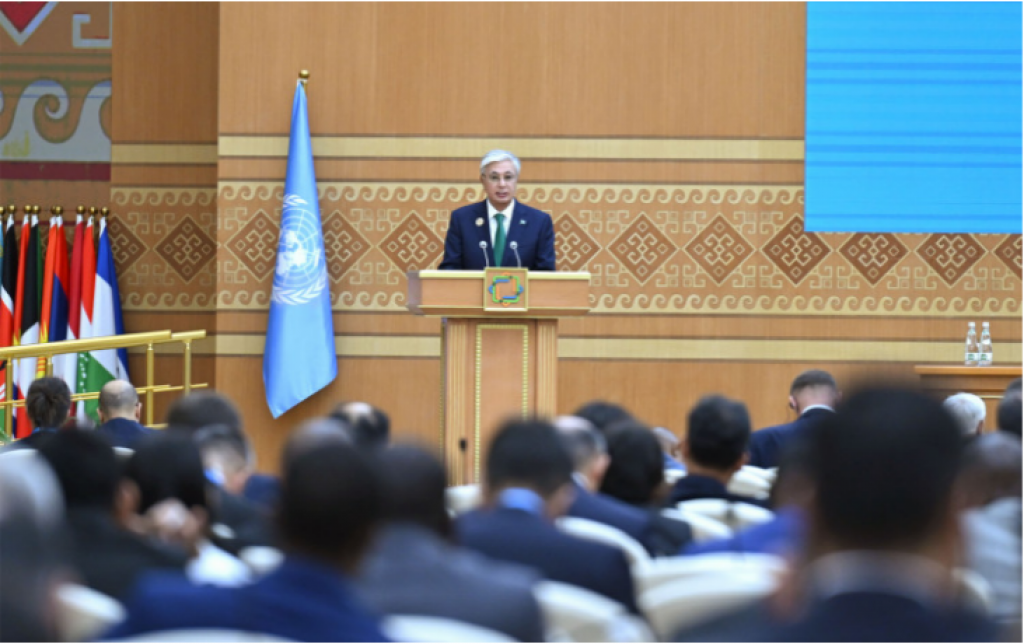 Глава государства выступил на Третьей конференции ООН по развивающимся странам, не имеющим выхода к морю