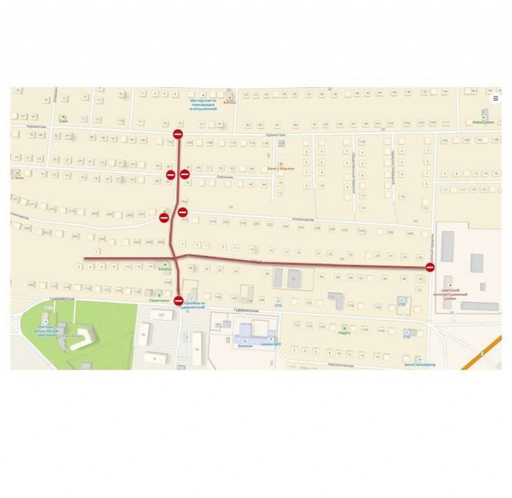 В Караганде на ремонт перекрыли дорогу на улицах Районная и Саяхат