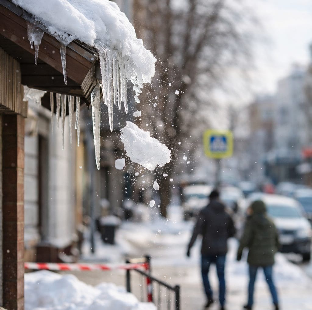 Бастың үстіндегі қауіп: қарағандылықтарға шатырлардан қардың түсу қаупі туралы ескертіледі
